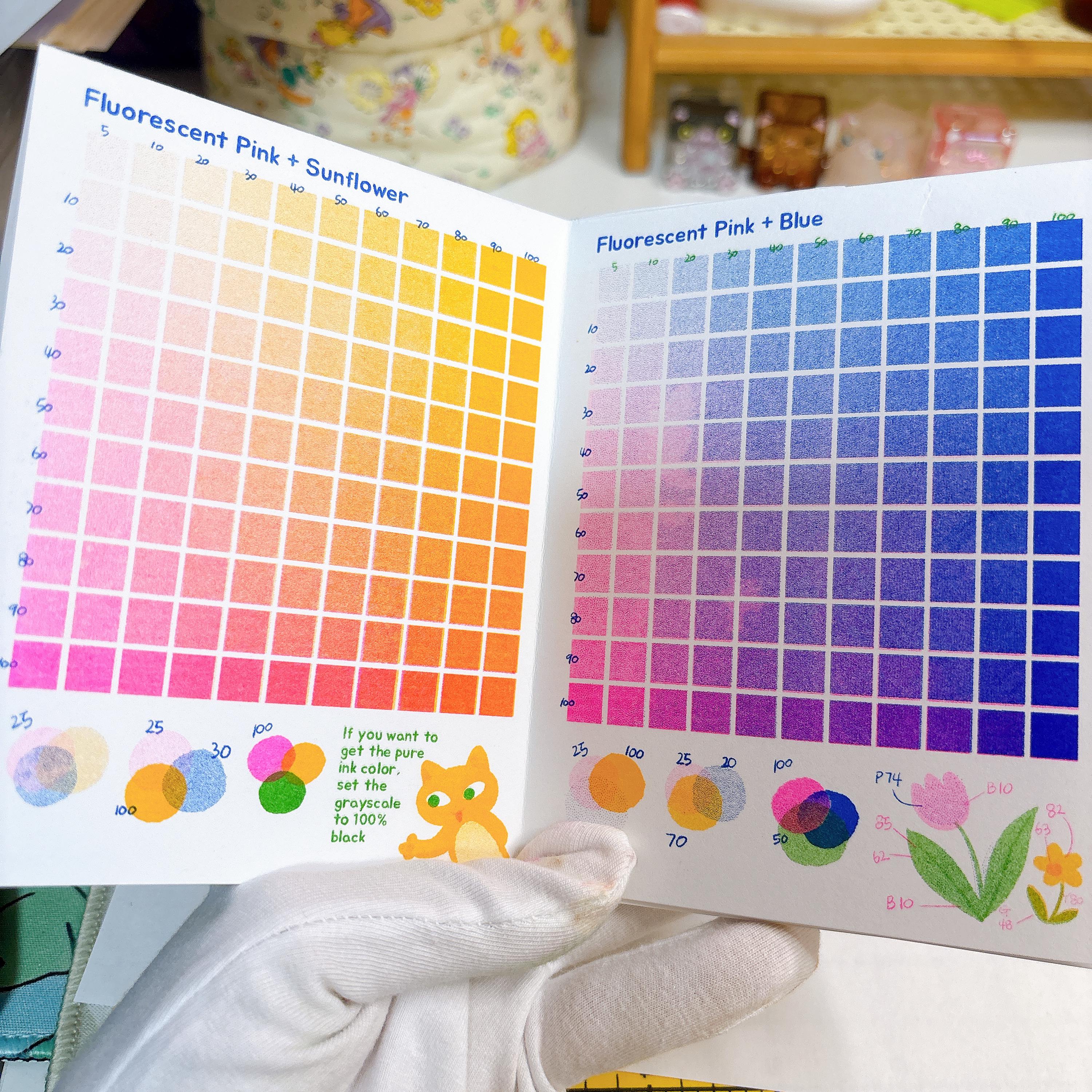 What Color Does Riso Let's Riso! - Riso Color Chart Zine - Etsy