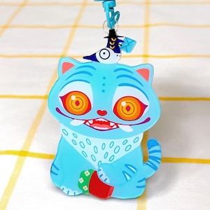 Derpy Tiger & Susie Bird keychain | clear, 2.5inch | Kpop Demon Tiger and Bird