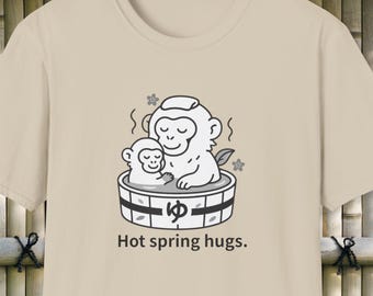 Monkey Onsen T-Shirt, Parent & Baby Graphic Tee
