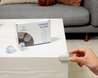 Sistema de seguridad para el hogar LuNiko – Protectores de esquinas transparentes para bebés (18 piezas) – Protectores de bordes para muebles