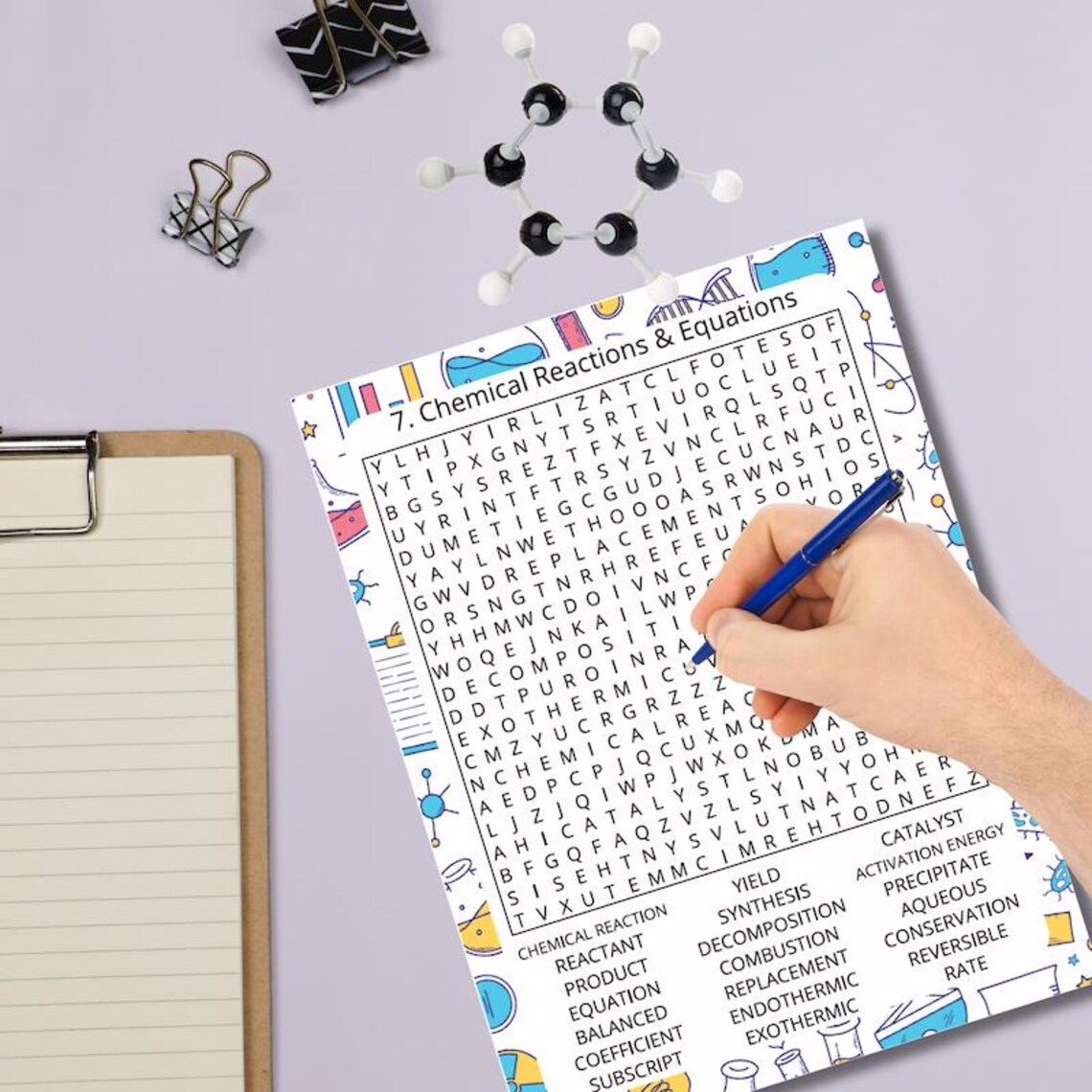 High School Science Word Search Puzzles: Biology & Chemistry (PDF ...