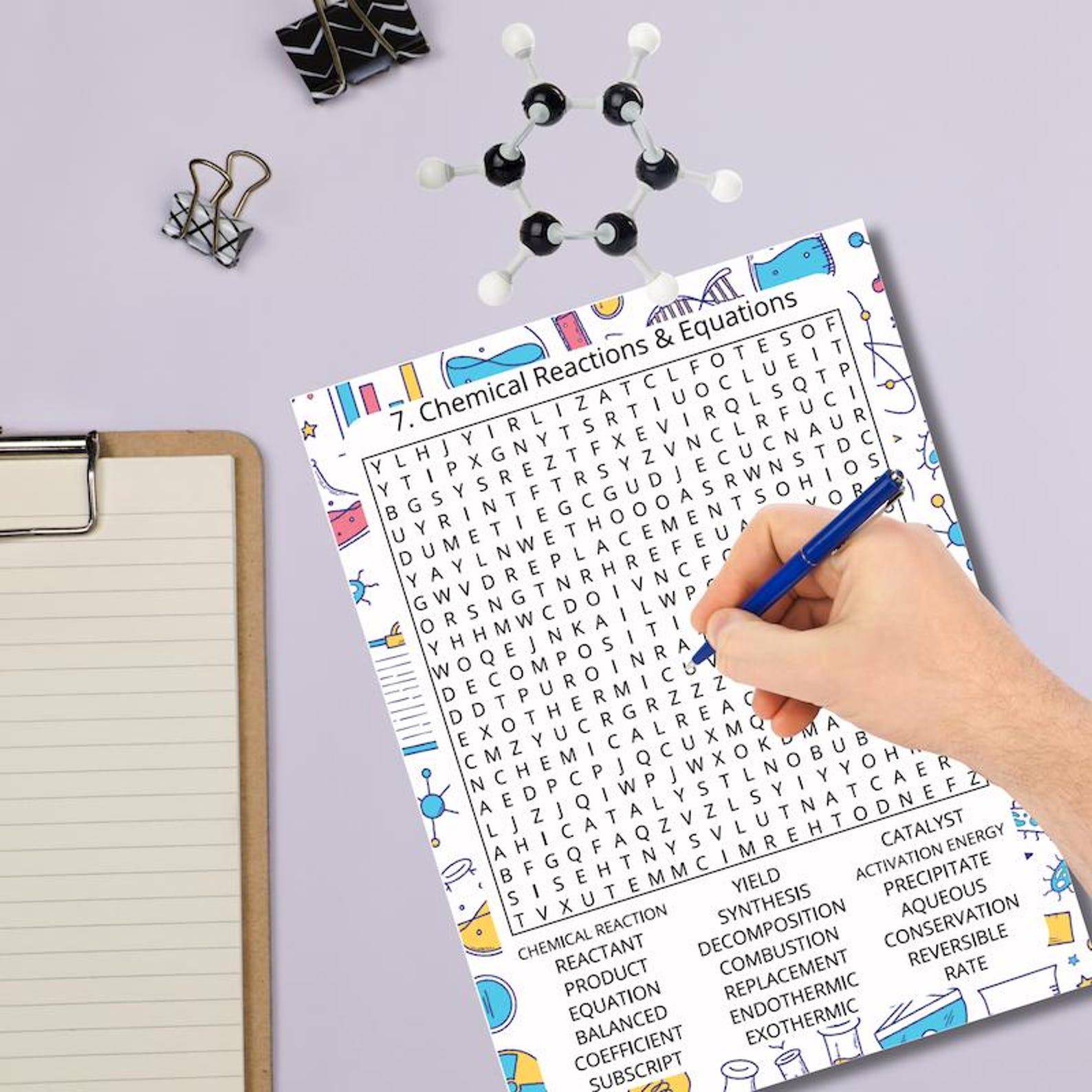High School Science Word Search Puzzles: Biology & Chemistry (PDF ...