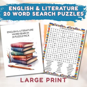 Englisch & Literatur: Wortsuchrätsel: Aktivitäten im Gymnasium (PDF Download)