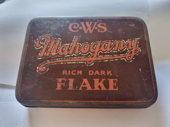 C.W.S Mahogany Rich Dark Flake Vintage Tobacco Tin