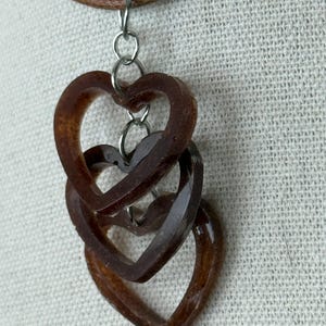 Cinnamon Hearts Pendant Necklace