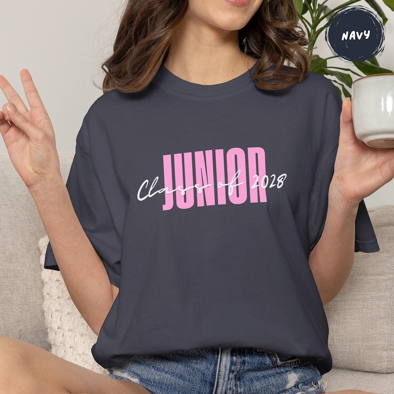 Junior 2028 T-Shirt | Class of 2028 Graduation Tee image 10