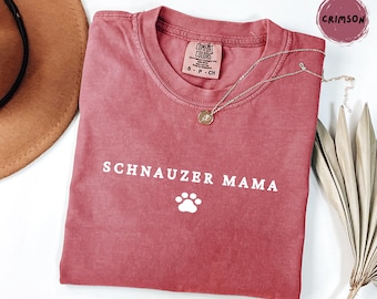 Schnauzer Mama T-Shirt | Paw Print Tee