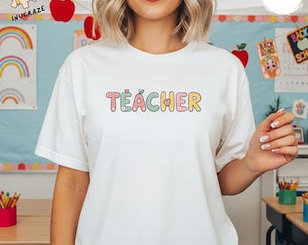 Teacher Shirt, Teacher Appreciation, Garment-Dyed T-Shirt, Gift for Educators, Back to School Wear, Fun Classroom Shirt, Teacher's Day Gift