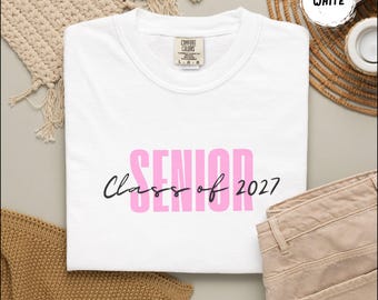 Camiseta de graduación de la promoción de 2027 / Camiseta de graduación de la clase de 2027