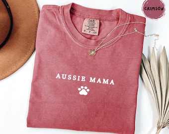 Aussie Mama T-shirt | Australian Shepherd Dog Mom Tee
