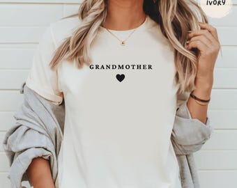 Grandmother Heart T-shirt | Minimalist Design