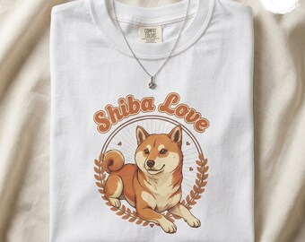 Shiba Love T-Shirt | Retro Shiba Inu Illustration