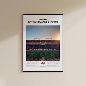 Raymond James Stadium Print | Tampa Bay Buccaneers Poster | Vintage NFL Print | Collage Football | Printable Wall Art | Travel Print