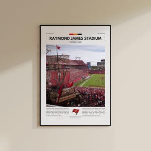 Raymond James Stadium Print | Tampa Bay Buccaneers Poster | Vintage NFL Print | Collage Football | Printable Wall Art | Travel Print