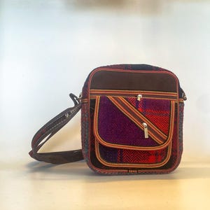 Handmade Kilim Crossbody Bag: Vintage Wool Tribal Shoulder Bag
