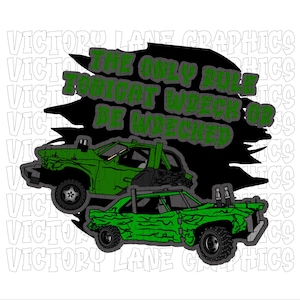 Wreck or Be Wrecked donkergroen - digitale downloads - Demolition Derby, png PNGEgg