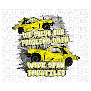 We lossen onze problemen op met wijd open gashendels - geel - digitale downloads - sloopderby, png PNGEgg