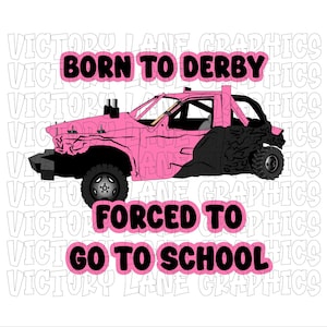 Born To Derby gedwongen om naar school te gaan - roze - digitale downloads - sloopderby, png PNGEgg