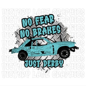No Fear No Brakes, gewoon derby - babyblauw - digitale downloads - sloopderby, png PNGEgg