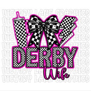 Derby Wife - roze - digitale downloads - sloopderby, png