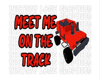 Meet Me On The Derby Track Red - Digital Downloads - Demolition Derby PNG