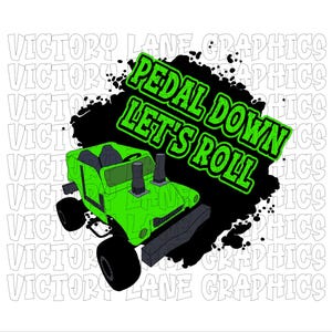 Pedal Down Let's Roll - Limoengroen - Digitale downloads - Demolition Derby, PNG - Derby Power Wheel