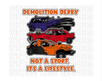 It's A Lifestyle - Orange - Digital Downloads - Demolition Derby PNG