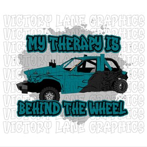 My Therapy Is Behind The Wheel - donkerblauw - digitale downloads - sloopderby, png
