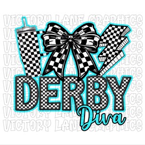 Derby Diva - babyblauw - digitale downloads - sloopderby, png