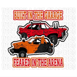 Gebouwd in de garage Feared In The Arena - rood/oranje - digitale downloads - Demolition Derby, png PNGEgg