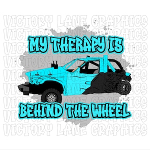 Mijn therapie zit achter het stuur - babyblauw - digitale downloads - sloopderby, png PNGEgg