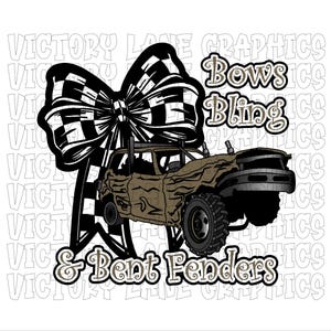 Bogen bling en gebogen spatborden - bruin - digitale downloads - sloopderby, png