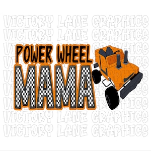Power Wheel Mama - oranje - digitale downloads - Sloop Derby, PNG - Derby Power Wheel