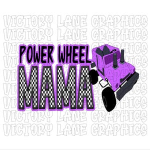 Power Wheel Mama - Paars - Digitale downloads - Sloop Derby, PNG - Derby Power Wheel