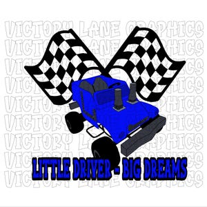 Little Driver Big Dreams - koningsblauw - digitale downloads - sloopderby PNG - Derby Power Wheel