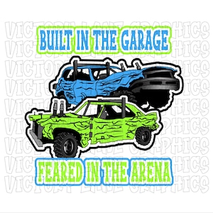 Gebouwd in de garage Feared In The Arena - blauw/groen - digitale downloads - Demolition Derby, png PNGEgg