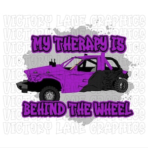 Mijn therapie zit achter het stuur - paars - digitale downloads - sloopderby, png PNGEgg