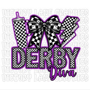 Derby Diva - paars - digitale downloads - sloopderby, png
