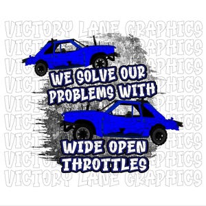 We lossen onze problemen op met wijd open gashendels - Blauw - Digitale downloads - Sloopderby, png