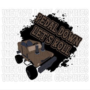 Pedal Down Let's Roll - bruin - digitale downloads - sloopderby PNG - derby Power Wheel