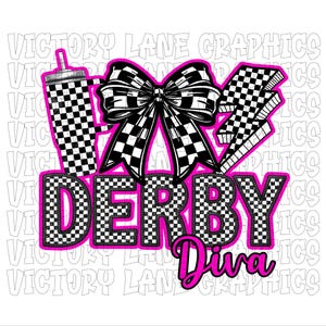 Derby Diva - roze - digitale downloads - sloopderby, png