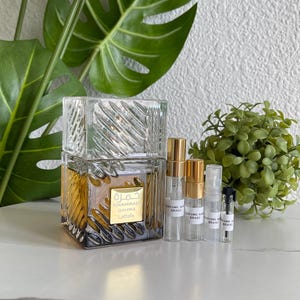 Qahwa khamrah Sample Lattafa | Middle Eastern Perfume Arab Samples | Glass Spray Atomizer 1ml, 2ml, 3ml, 5ml | travel size