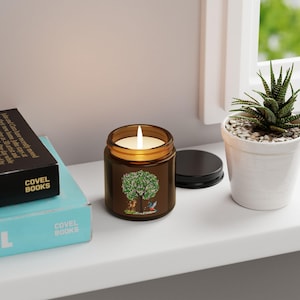 Scented Soy Candle: Nature-Inspired Aromatherapy, Reusable Glass Vessel