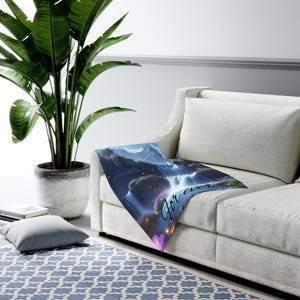 Waterfall Print Baby Swaddle Blanket: Nature-Inspired Nursery Decor