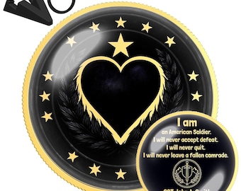 Moneda conmemorativa de la Medalla de Honor del Ejército de EE. UU., regalo personalizado en homenaje al Corazón Púrpura, moneda personalizada con nombre y rango de soldado, recuerdo de jubilación de veterano