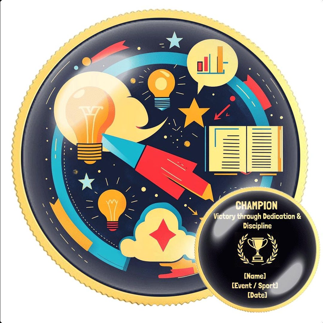 Personalized School Achievement Challenge Coin – Custom University 40mm ...