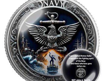 Navy Chief Coin | US Navy Challenge Coin | Military Gift | CPO Collectible | US Navy Gift for Sailors