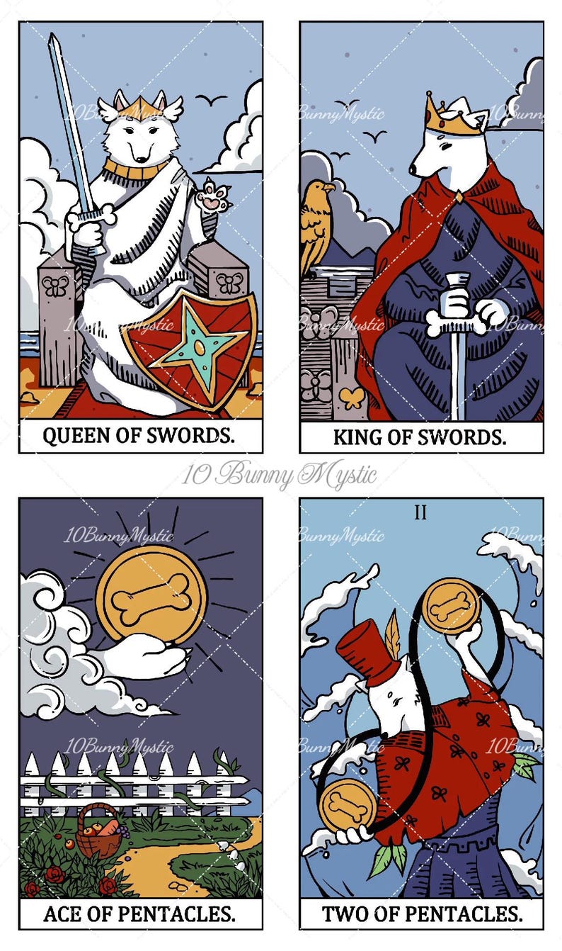 Tranquil Dog Tarot Deck, Rider Waite Style, Dog-Themed Divination Cards image 17