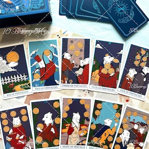 Tranquil Dog Tarot Deck, Rider Waite Style, Dog-Themed Divination Cards image 12
