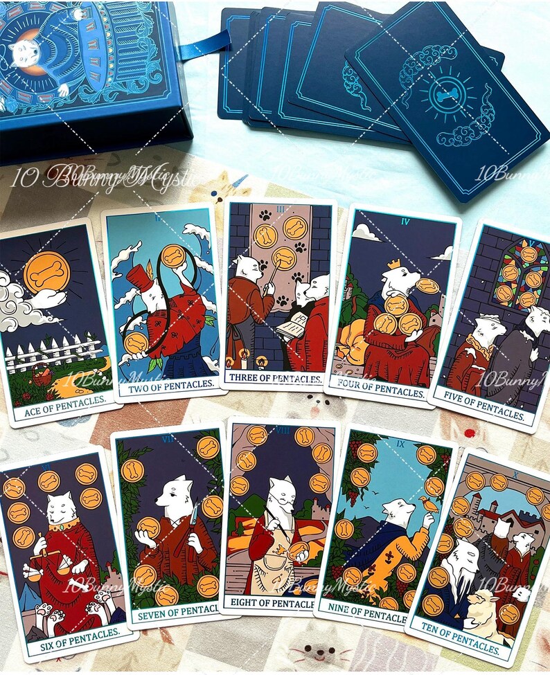 Tranquil Dog Tarot Deck, Rider Waite Style, Dog-Themed Divination Cards image 12